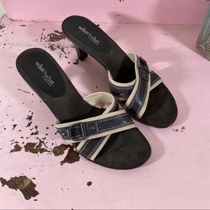 Sandals Woman’s 10 What’s What  Heeled Sandals Brown Strap Sandals